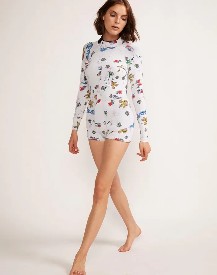 Women Cynthia Rowley Swim Garden Floral High Tide Wetsuit Whtbq Women Cynthia Rowley Swim Garden Floral High Tide Wetsuit Whtbq