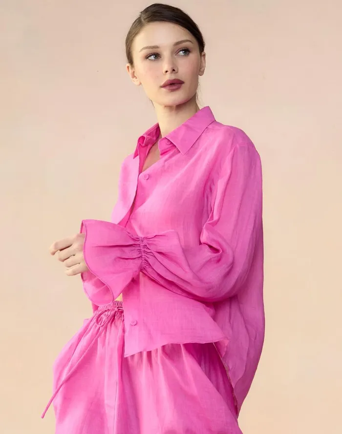 Women Cynthia Rowley Tops Baleira Blouse Htpnk Women Cynthia Rowley Tops Baleira Blouse Htpnk