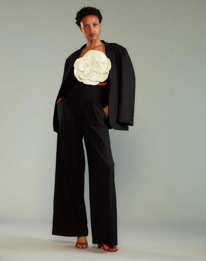 Women Cynthia Rowley Tops Wool Oversized Blazer Black Women Cynthia Rowley Tops Wool Oversized Blazer Black