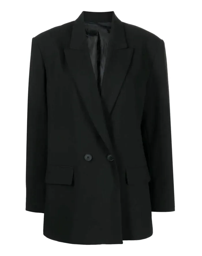 Women Cynthia Rowley Tops Wool Oversized Blazer Black Women Cynthia Rowley Tops Wool Oversized Blazer Black