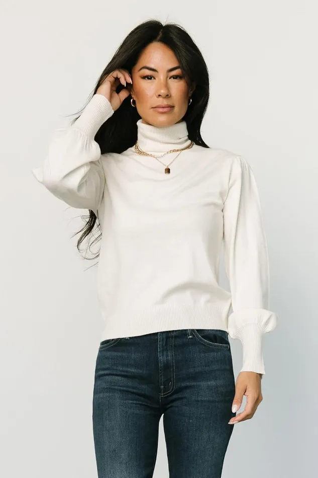 Women Danica Turtleneck Knit Top Ivory Baltic Born Blouses and Shirts Women Danica Turtleneck Knit Top Ivory Baltic Born Blouses and Shirts