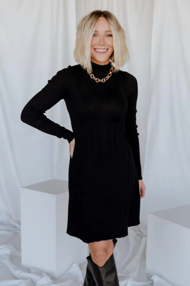 Women Dastrup Ribbed Dress Black Baltic Born Short Dresses Women Dastrup Ribbed Dress Black Baltic Born Short Dresses