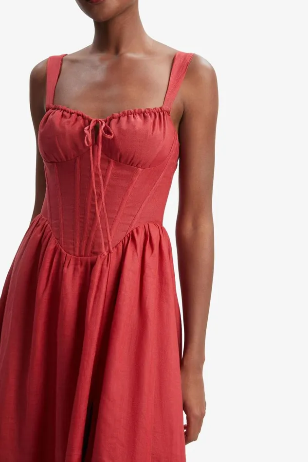 Women Day To Night Dresses Bardot Esra Midi Dress In Fire Red Fire Red Women Day To Night Dresses Bardot Esra Midi Dress In Fire Red Fire Red