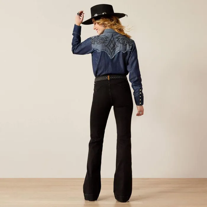 Women Denim Ariat High Rise Dixie Slim Trouser Jeans Valencia Women Denim Ariat High Rise Dixie Slim Trouser Jeans Valencia