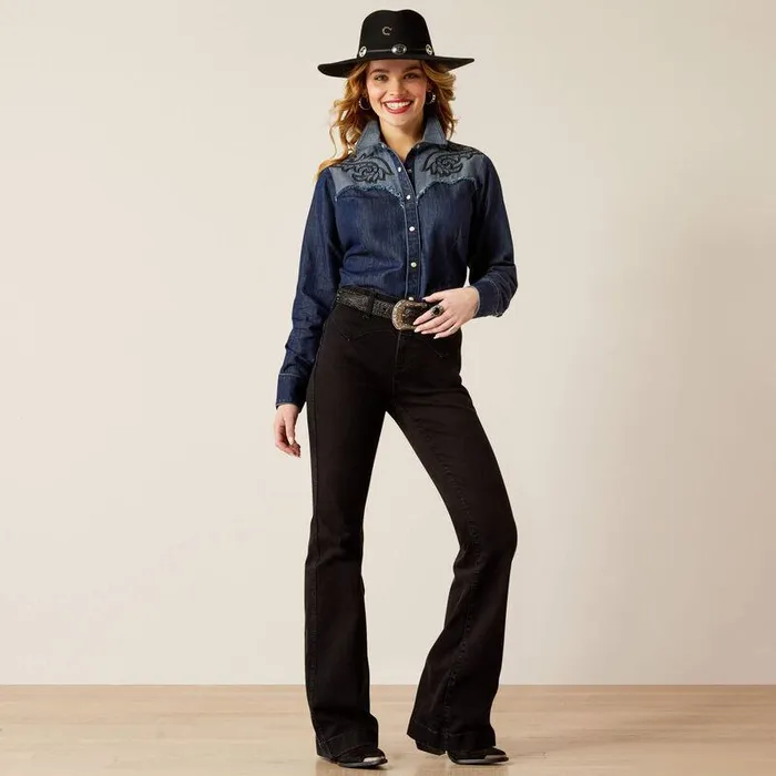 Women Denim Ariat High Rise Dixie Slim Trouser Jeans Valencia Women Denim Ariat High Rise Dixie Slim Trouser Jeans Valencia