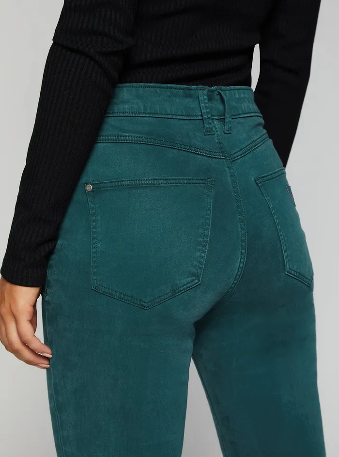Women Denim GUESS Highrise 1981 Satin Skinny Denim Jeans In Regal Teal Wash Women Denim GUESS Highrise 1981 Satin Skinny Denim Jeans In Regal Teal Wash