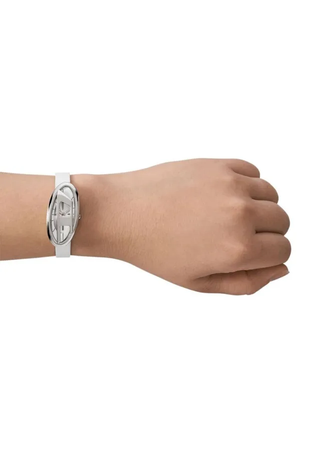 Women Diesel Caps Hats and Scarves DZ5613 WATCH White
