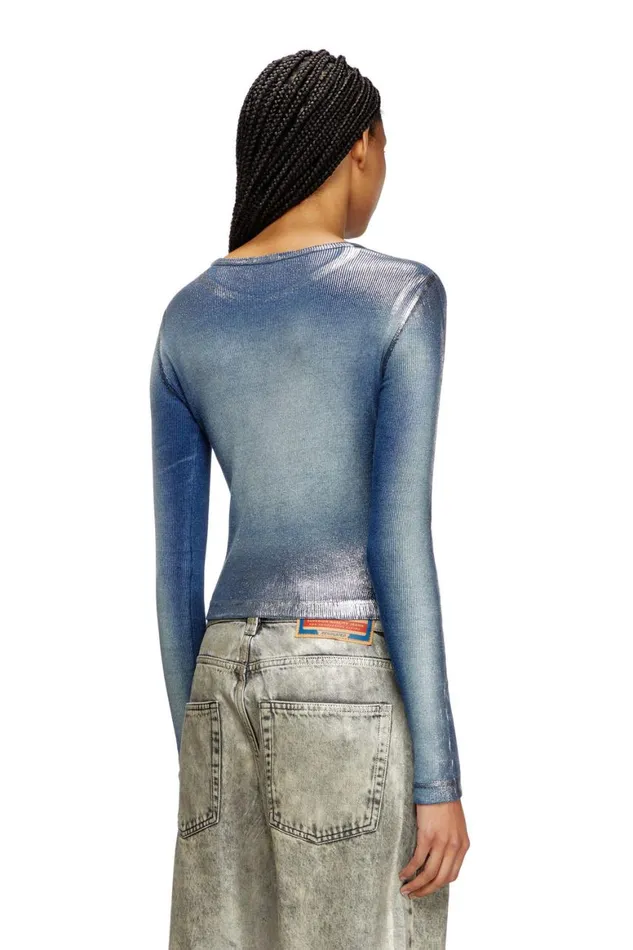 Women Diesel TShirts and Tops TBANESNCQ1 Blue Women Diesel TShirts and Tops TBANESNCQ1 Blue