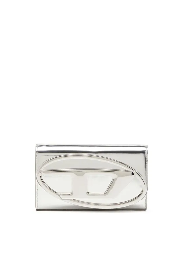 Women Diesel Wallets 1DR WALLET STRAP Silver