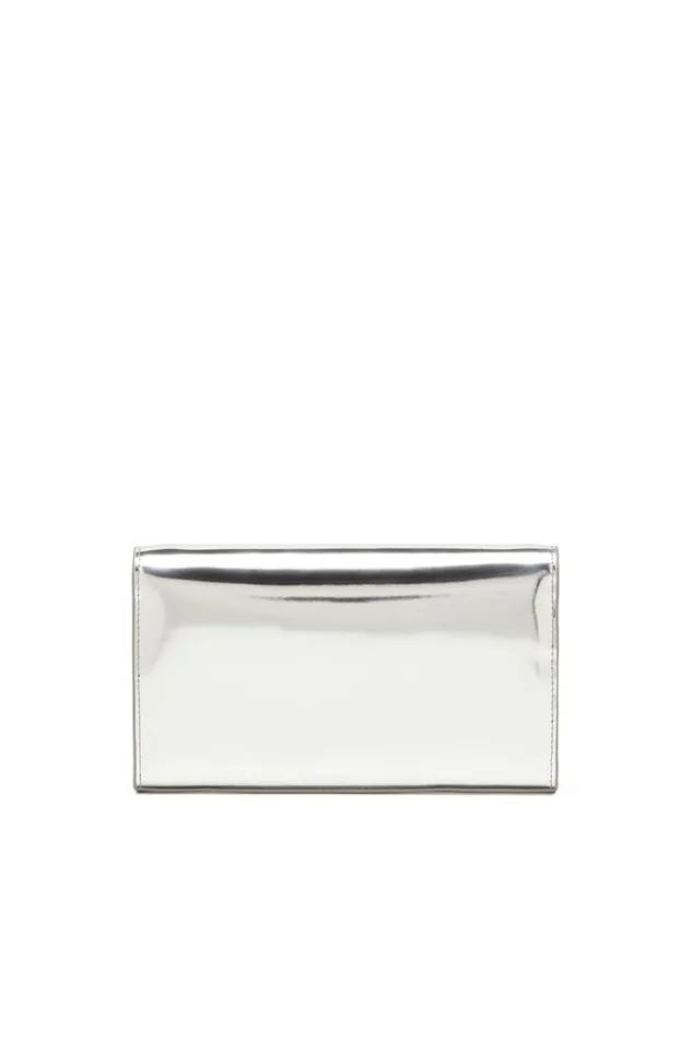 Women Diesel Wallets 1DR WALLET STRAP Silver Women Diesel Wallets 1DR WALLET STRAP Silver