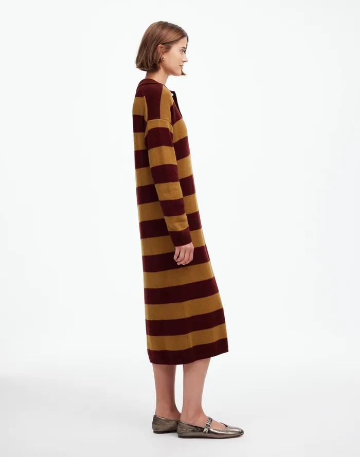 Women Dresses Madewell Relaxed Sweater Dress In Stripe Htr Aroma Stripe