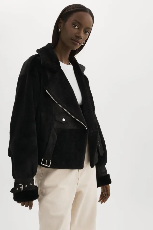 Women ELODY Faux Fur Jacket Black Black LAMARQUE Faux Fur