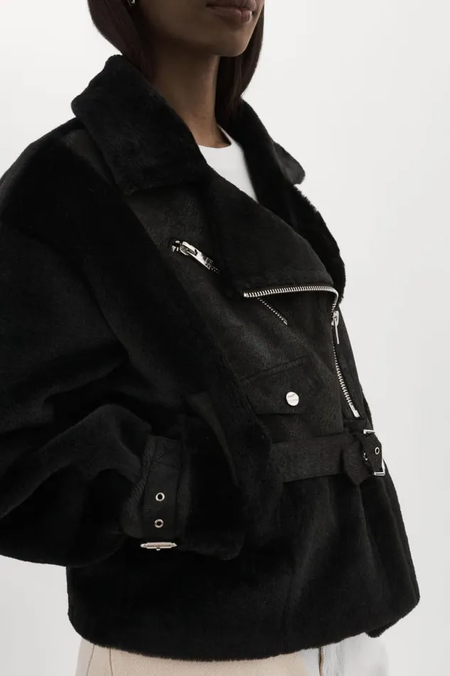 Women ELODY Faux Fur Jacket Black Black LAMARQUE Faux Fur