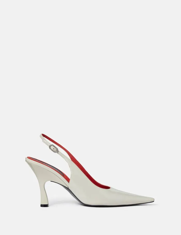 Women Elsa Pointed Toe Slingbacks Desert Beige Stella McCartney Heels