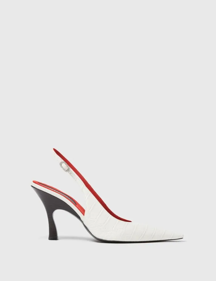 Women Elsa Pointed Toe Slingbacks Stone Stella McCartney Heels