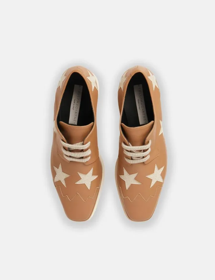 Women Elyse Stars Platform Shoes Butterscotch Stella McCartney Wedges Women Elyse Stars Platform Shoes Butterscotch Stella McCartney Wedges