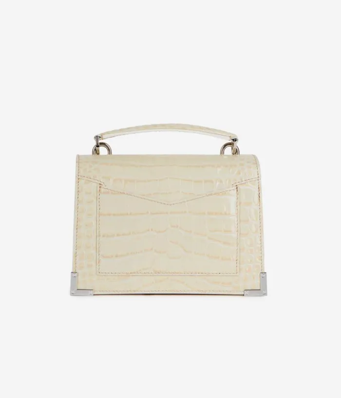 Women Emily Chain Bag In Ecru Crocodileeffect Leather THE KOOPLES Bags