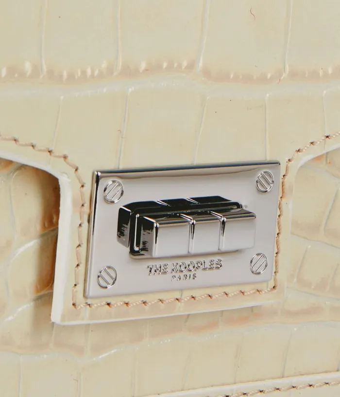 Women Emily Chain Bag In Ecru Crocodileeffect Leather THE KOOPLES Bags