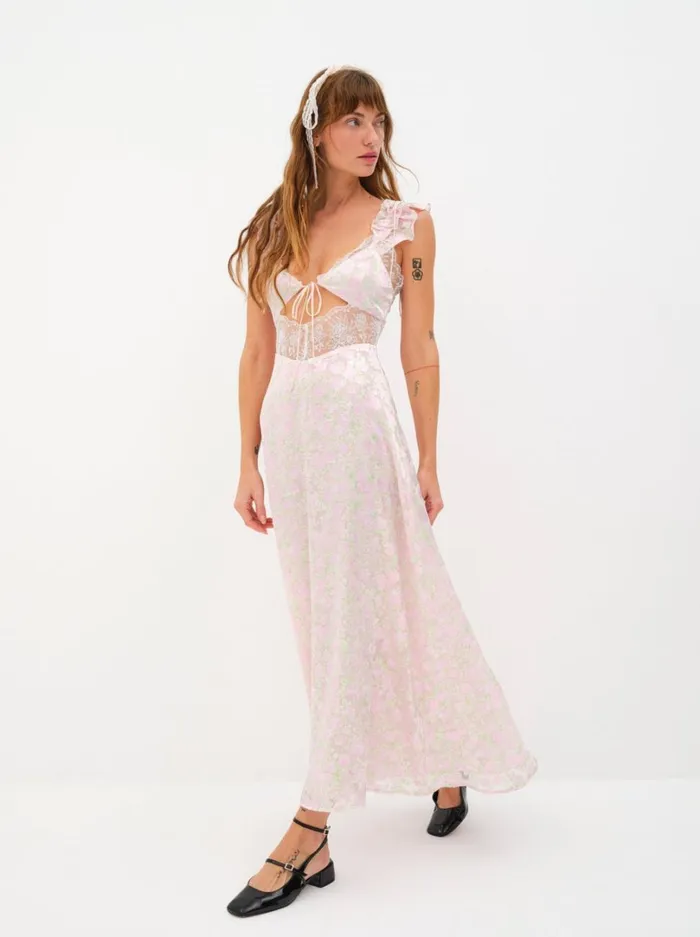 Women Estelle Maxi Dress Pink For Love and Lemons Dresses