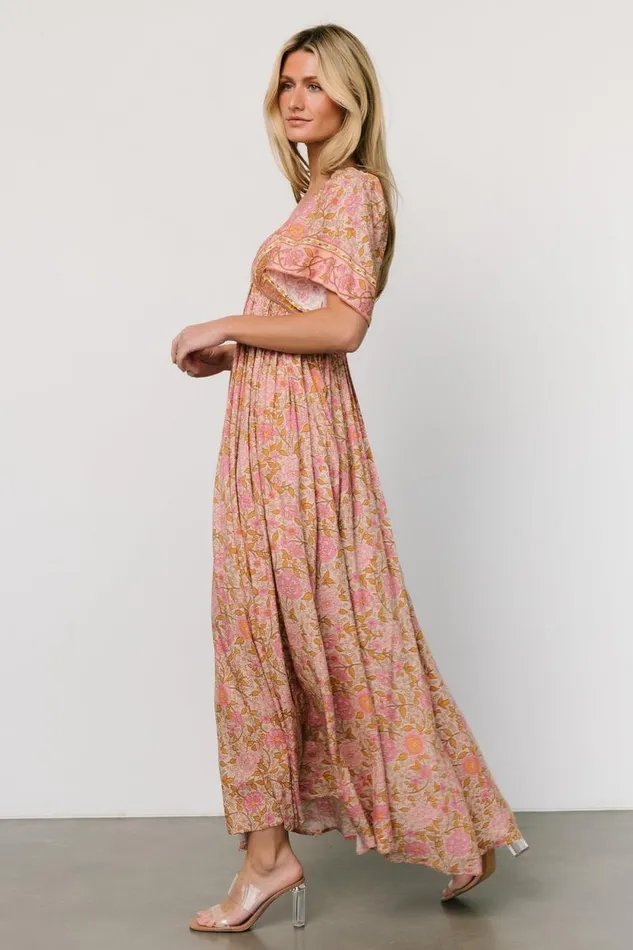 Women Evanthia Maxi Dress Vintage Blush Print Baltic Born Maxi Dresses Women Evanthia Maxi Dress Vintage Blush Print Baltic Born Maxi Dresses