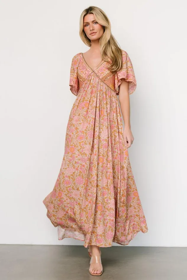 Women Evanthia Maxi Dress Vintage Blush Print Baltic Born Maxi Dresses Women Evanthia Maxi Dress Vintage Blush Print Baltic Born Maxi Dresses