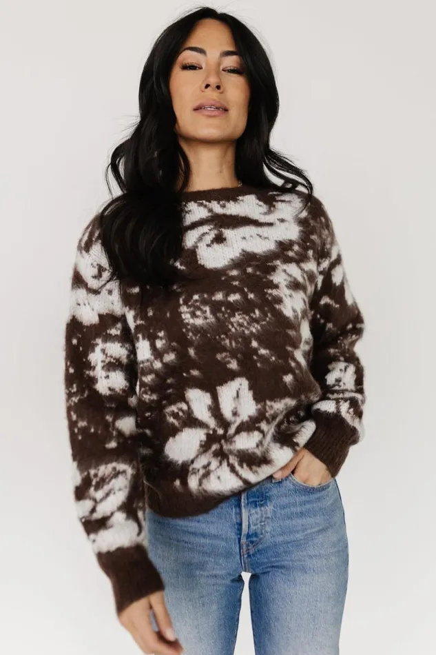 Women Fairbanks Sweater Brown Print Baltic Born Sweaters Women Fairbanks Sweater Brown Print Baltic Born Sweaters