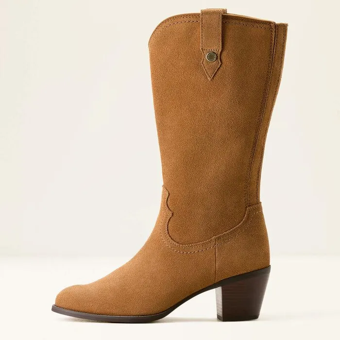 Women Fashion Boots Ariat Addison Boot Carmel Suede