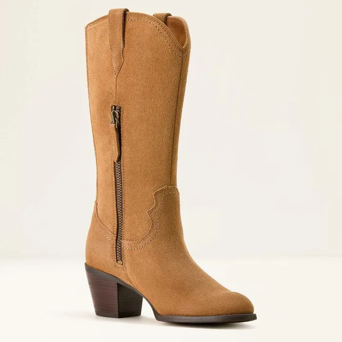 Women Fashion Boots Ariat Addison Boot Carmel Suede