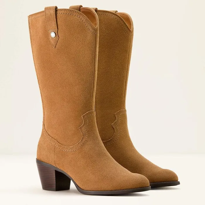 Women Fashion Boots Ariat Addison Boot Carmel Suede