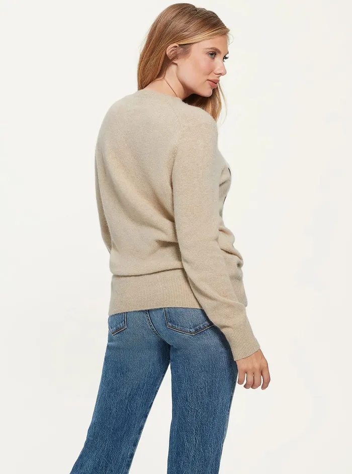 Women Fashion Tops GUESS Eco Beige Juliette Knit Top