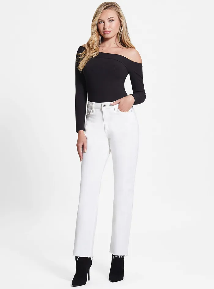 Women Fashion Tops GUESS Eco Black Amelia Top Women Fashion Tops GUESS Eco Black Amelia Top