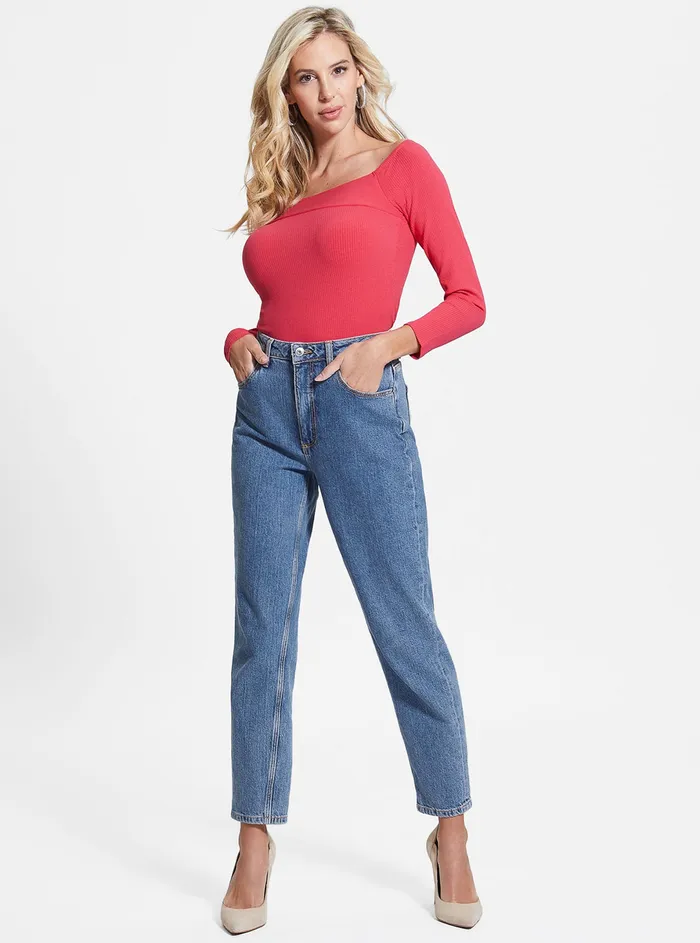 Women Fashion Tops GUESS Eco Pink Amelia Top Women Fashion Tops GUESS Eco Pink Amelia Top