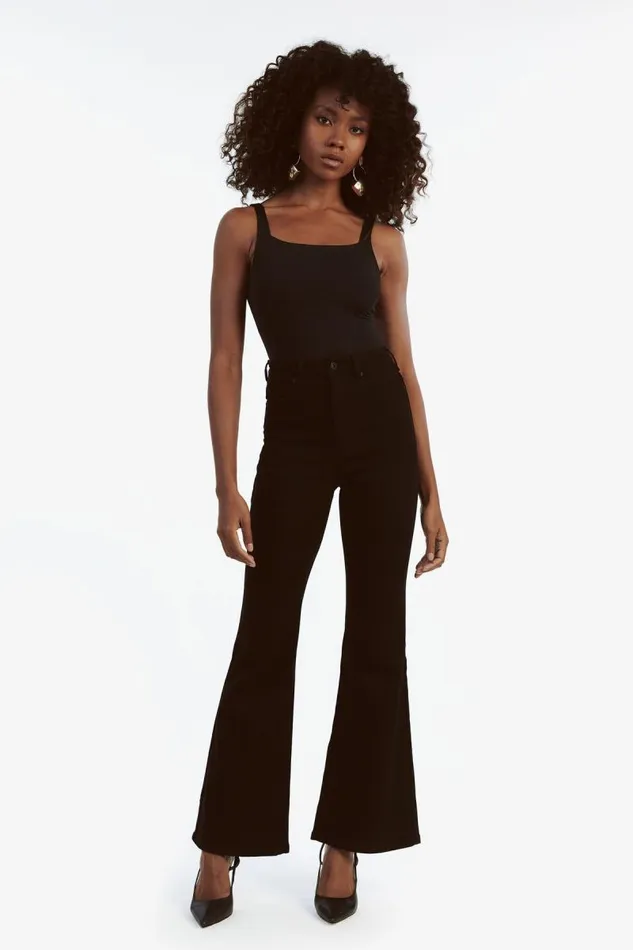 Women Flare Jean Bardot Ashlynn Hi Boot Leg Jean In Black Black Women Flare Jean Bardot Ashlynn Hi Boot Leg Jean In Black Black