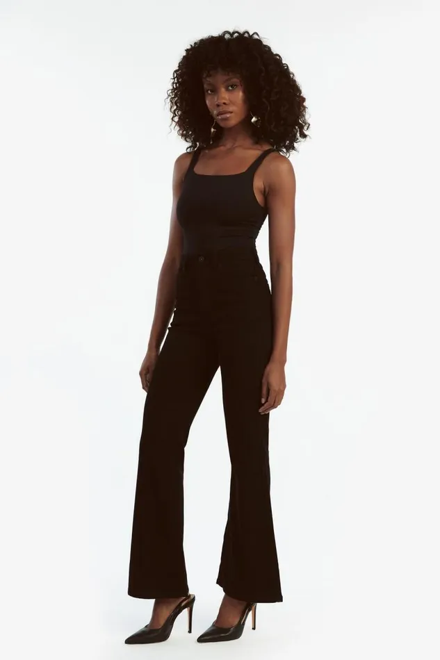 Women Flare Jean Bardot Ashlynn Hi Boot Leg Jean In Black Black Women Flare Jean Bardot Ashlynn Hi Boot Leg Jean In Black Black