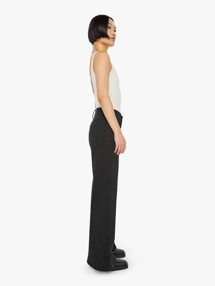 Women Flare Mother Denim PETITES The Lil039 Twister Sneak Black