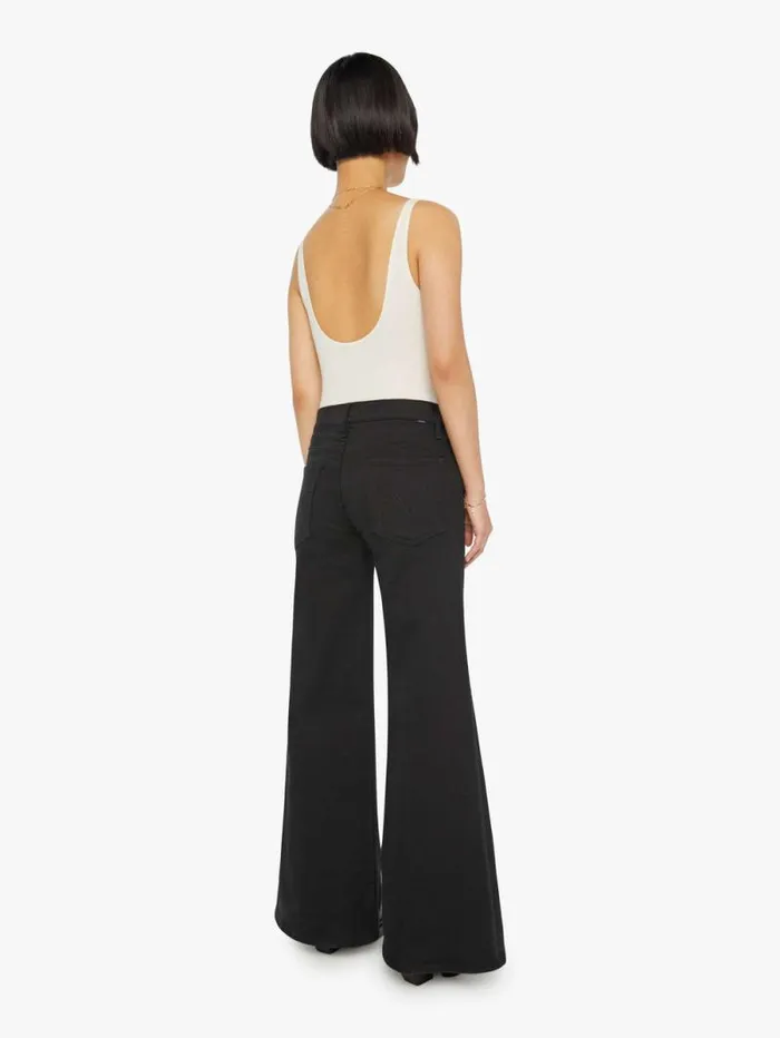 Women Flare Mother Denim PETITES The Lil039 Twister Sneak Black