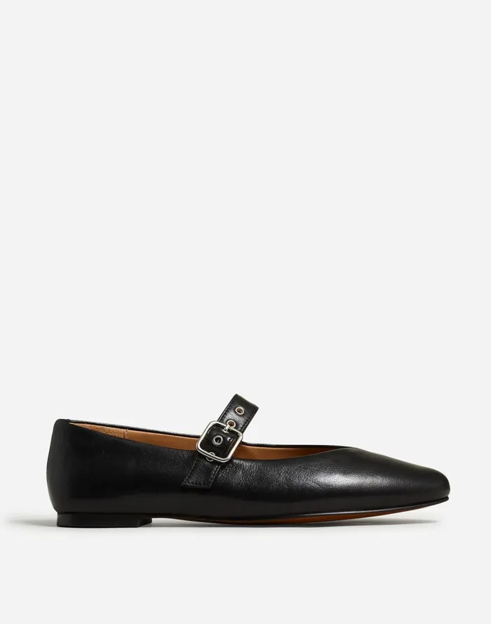 Women Flats and Loafers Madewell The Remy Mary Jane Flat True Black