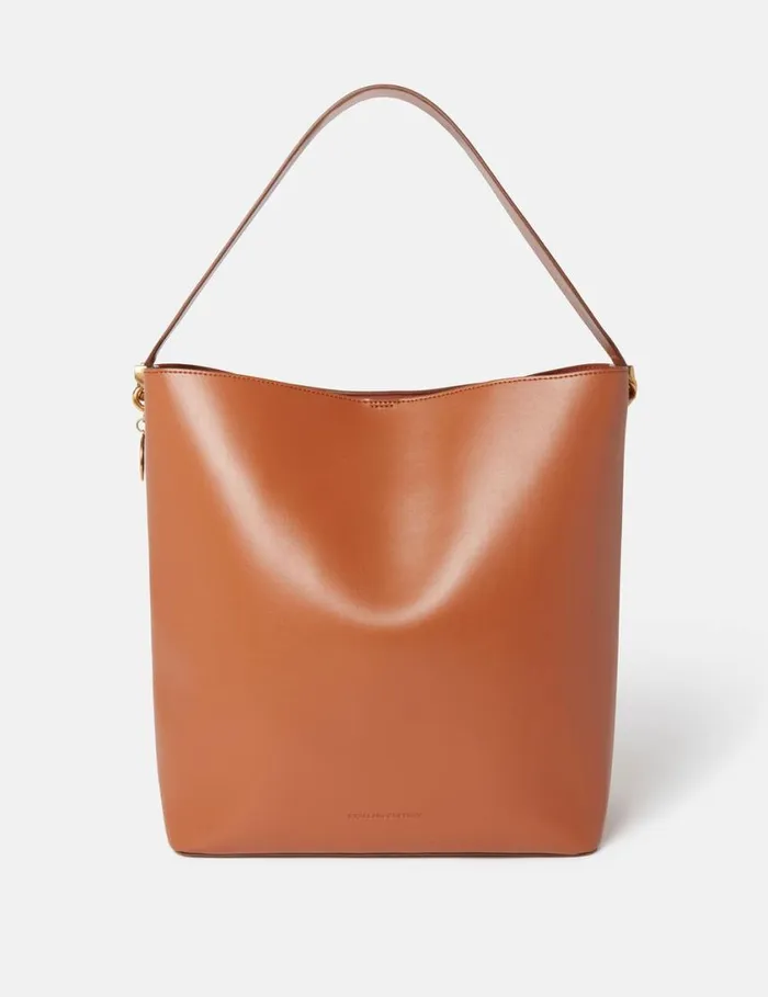 Women Frayme Whipstitch Tote Bag Tan Brown Stella McCartney Tote Bags