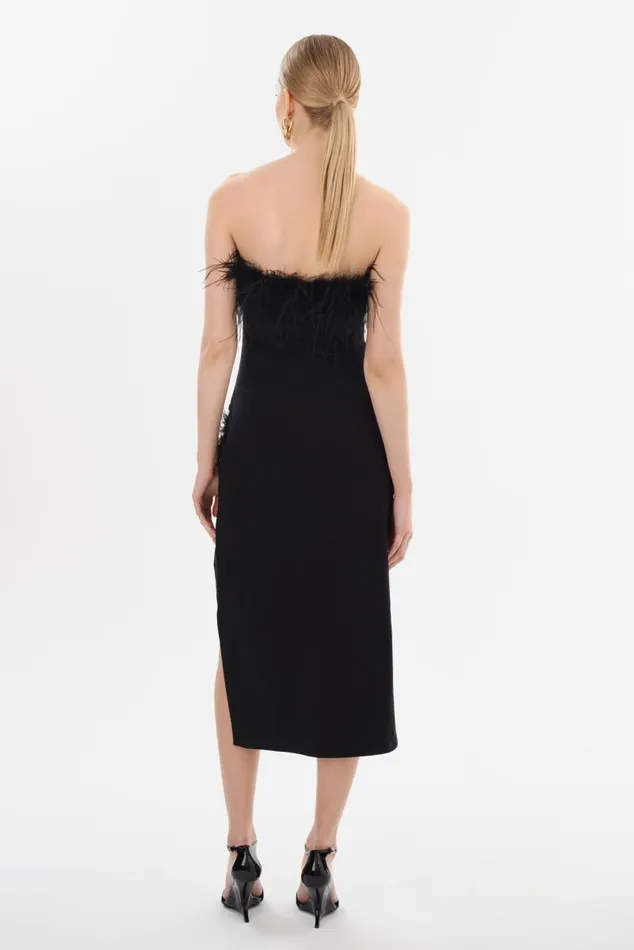 Women FREYA Strapless Midi Dress Black LAMARQUE Dresses Women FREYA Strapless Midi Dress Black LAMARQUE Dresses