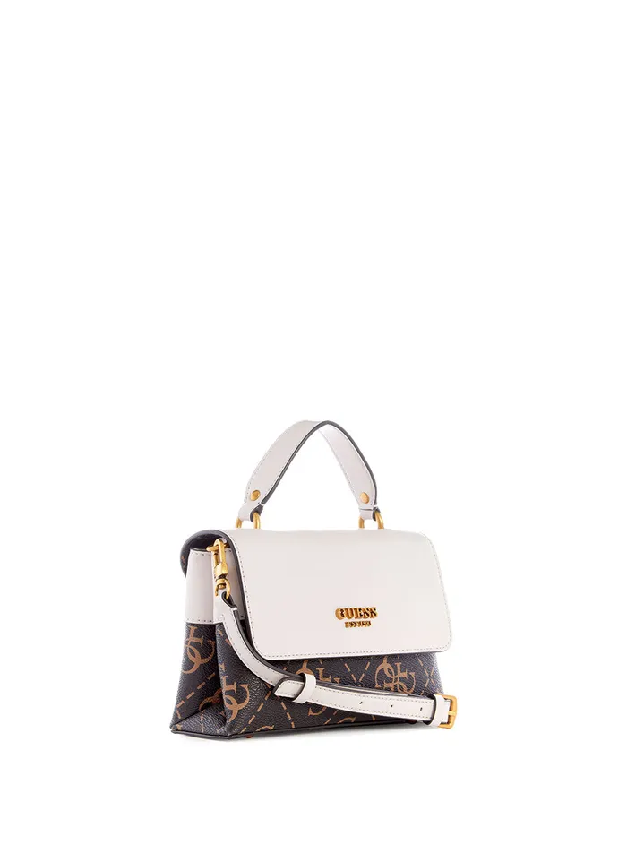 Women Half Flap GUESS Brown Logo Berta Mini Crossbody Bag Women Half Flap GUESS Brown Logo Berta Mini Crossbody Bag