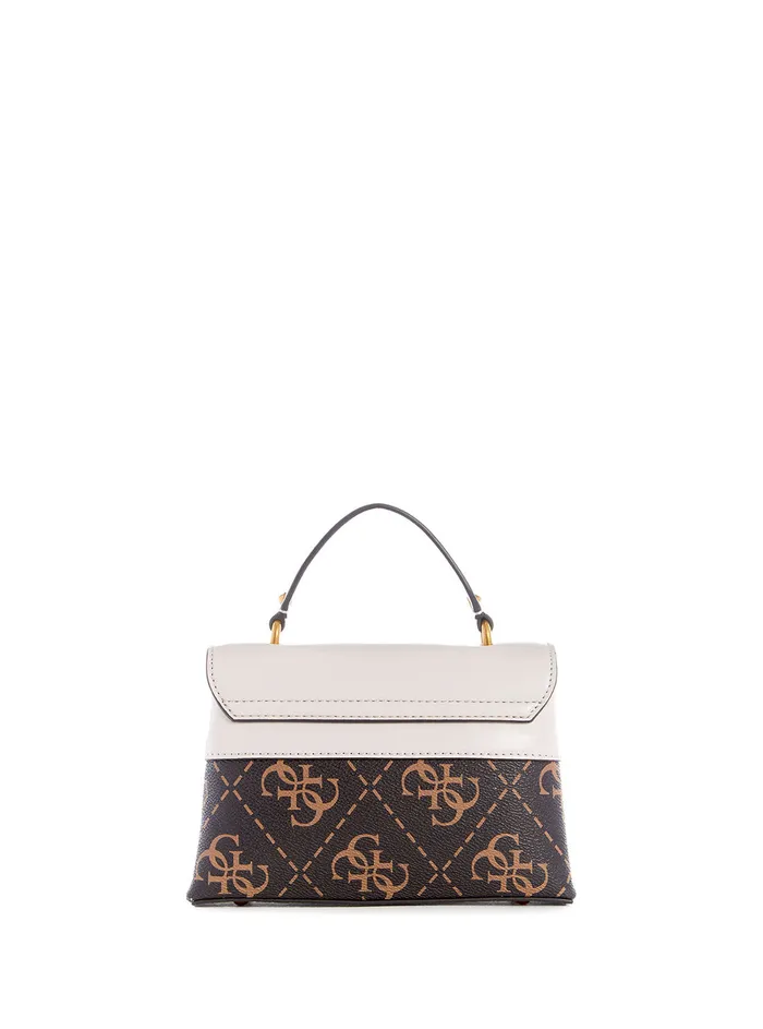 Women Half Flap GUESS Brown Logo Berta Mini Crossbody Bag Women Half Flap GUESS Brown Logo Berta Mini Crossbody Bag