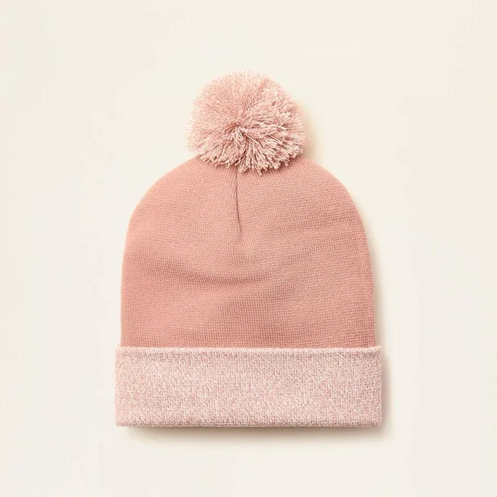 Women Hats and Caps Ariat Pom Watch Cap Burlwoodnatural