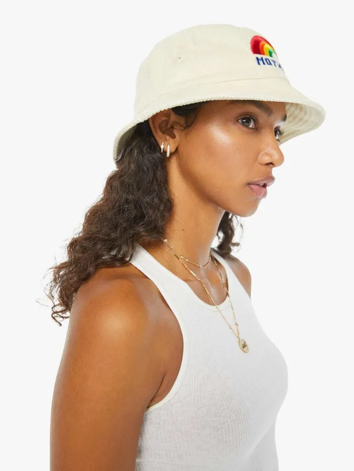 Women Hats Mother Denim The Bucket List Hat White natural