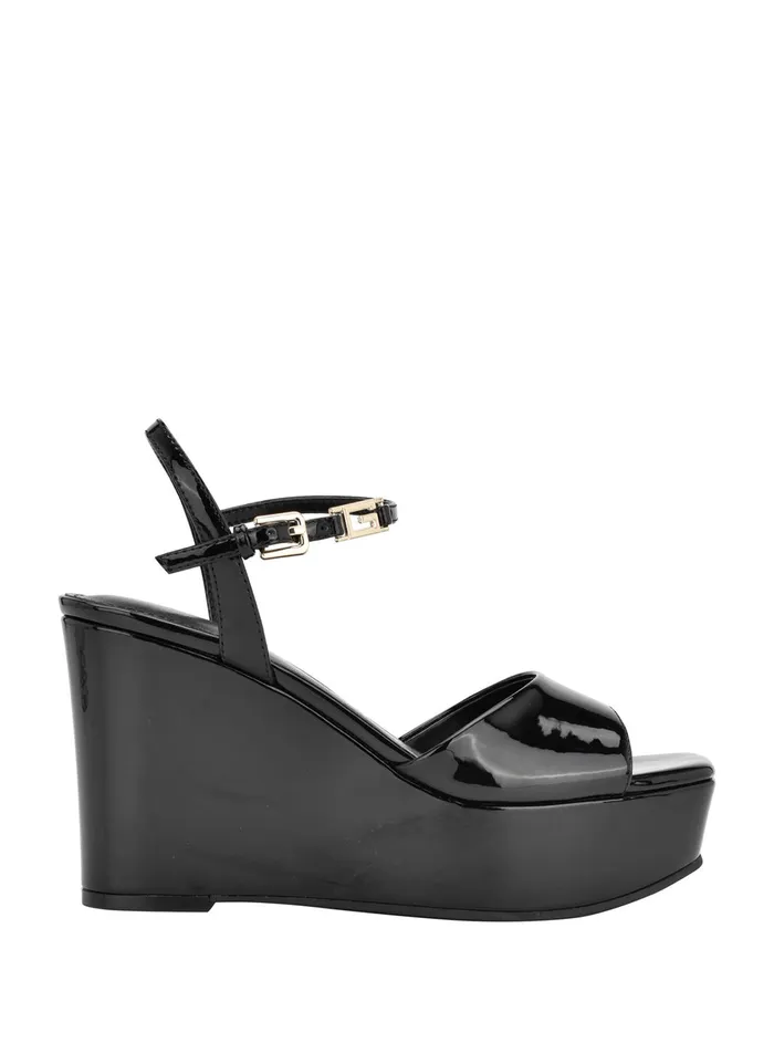 Women Heels GUESS Black Zione Wedge Heels Women Heels GUESS Black Zione Wedge Heels