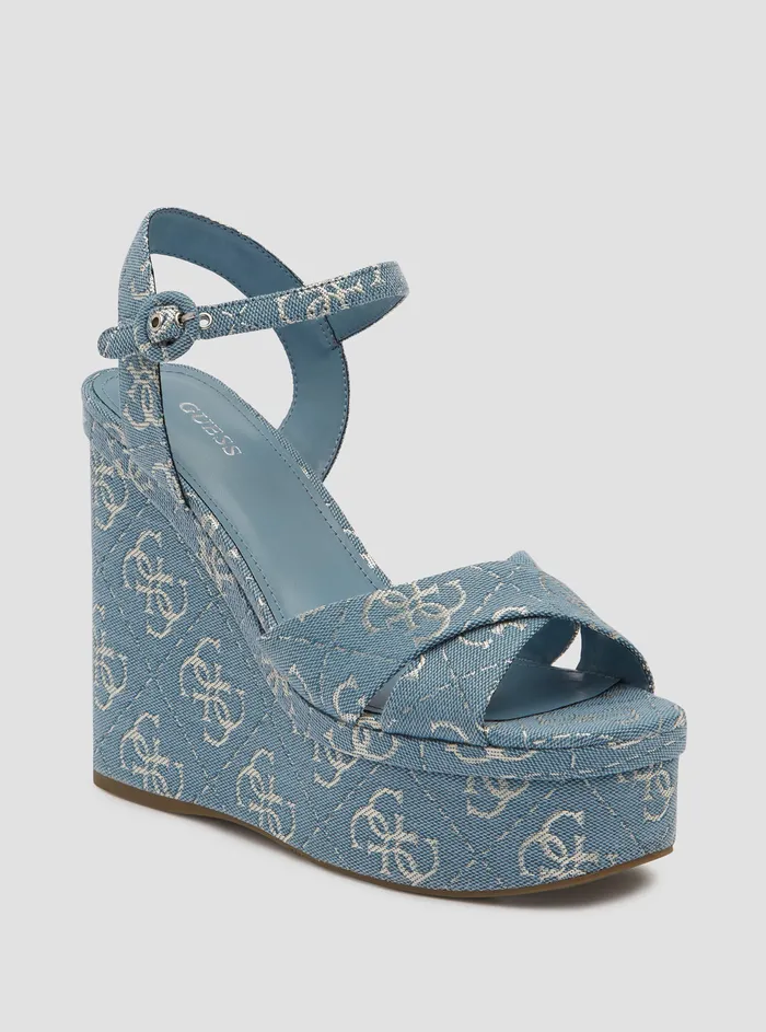 Women Heels GUESS Blue Logo Cadds Heels