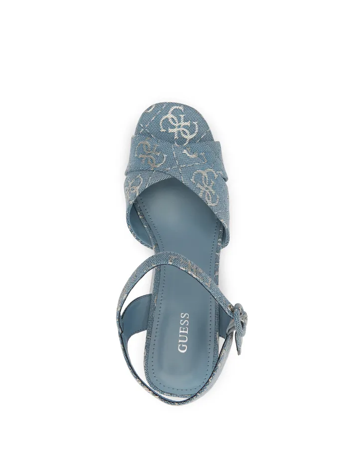 Women Heels GUESS Blue Logo Cadds Heels