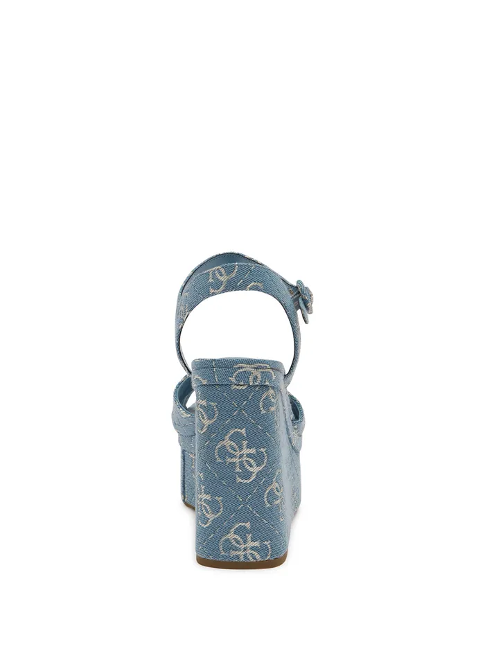 Women Heels GUESS Blue Logo Cadds Heels