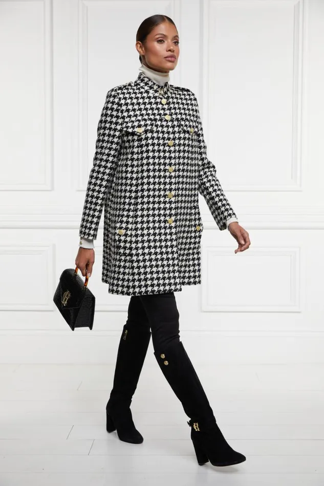 Women Highbury Cape Coat Large Scale Houndstooth Holland Cooper Tailoring