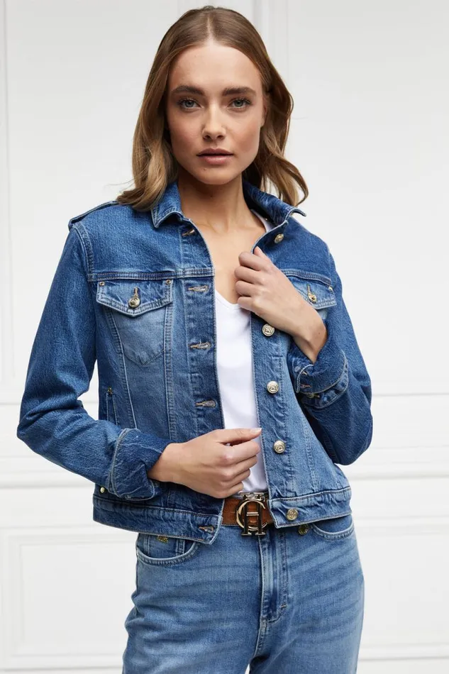 Women Iconic Denim Jacket Classic Indigo Holland Cooper Jackets Women Iconic Denim Jacket Classic Indigo Holland Cooper Jackets