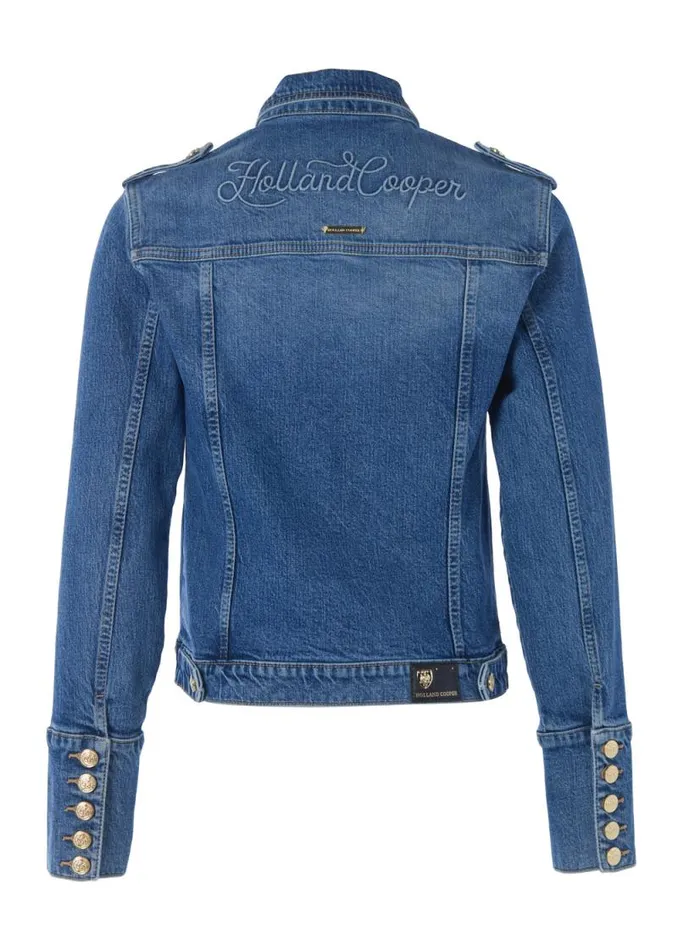 Women Iconic Denim Jacket Classic Indigo Holland Cooper Jackets Women Iconic Denim Jacket Classic Indigo Holland Cooper Jackets